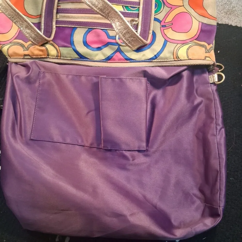 Coach 14365 Poppy Pop C Signature Purse Vintage Spotlight Colorful Glam RARE - Picture 16 of 16